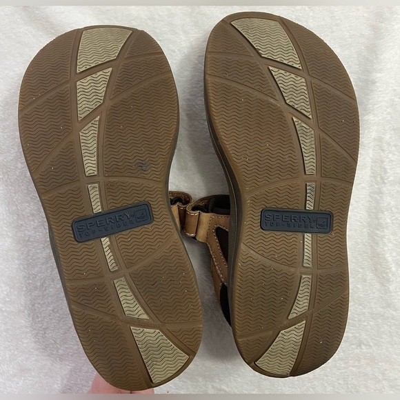 Sperry Men's Santa Cruz 2Strap Velcro strap brown Sandal Sz 7 - Picture 3 of 9